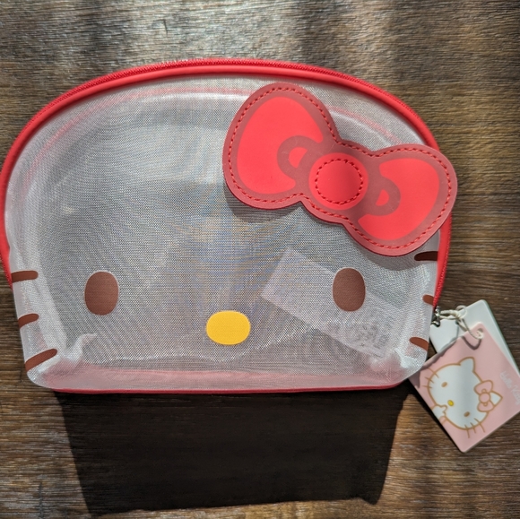 BNWT Sanrio Miniso Hello Kitty Mesh Cosmetics Bag - Picture 6 of 9